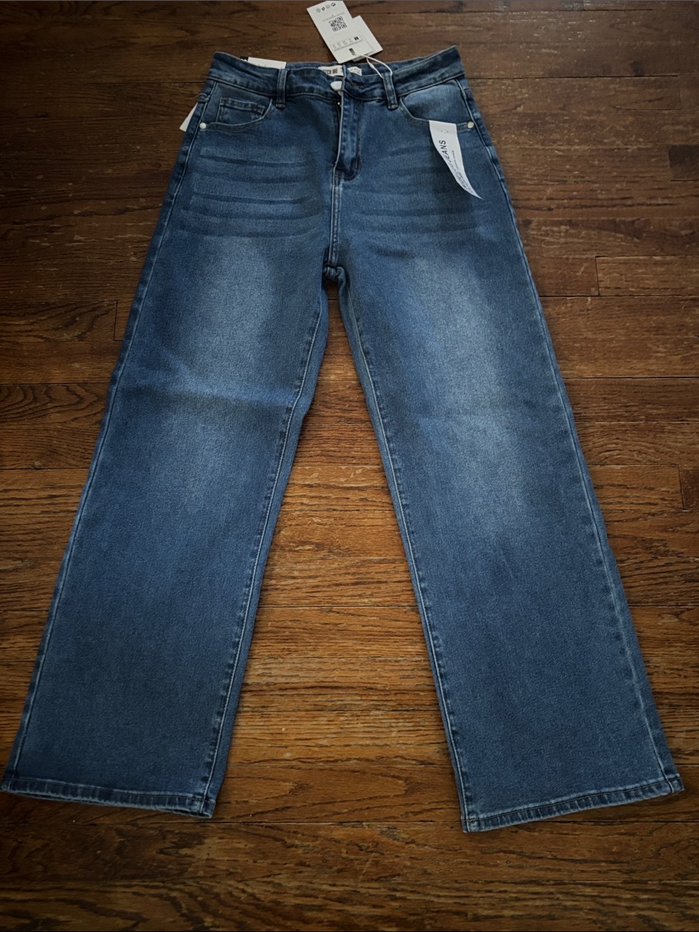 Women's High-Rise Straight Leg Jeans - Blue Katch Me size 8